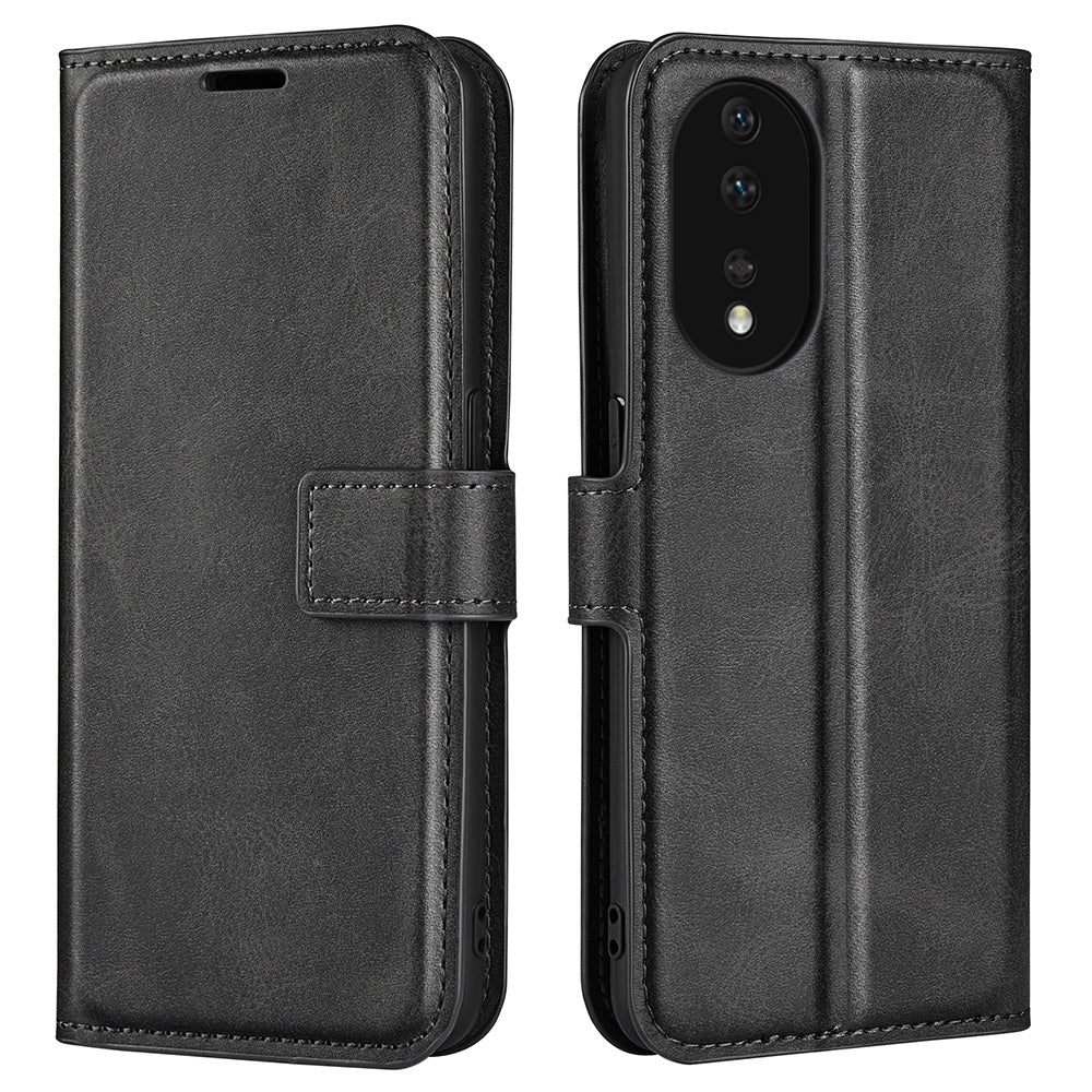 For Honor 80 5G Calf Texture PU Leather Stand Wallet Case Square Magnetic Clasp Phone Cover For Honor 80 5G Calf Texture PU Leather Stand Wallet Case Square Magnetic Clasp Phone Cover
